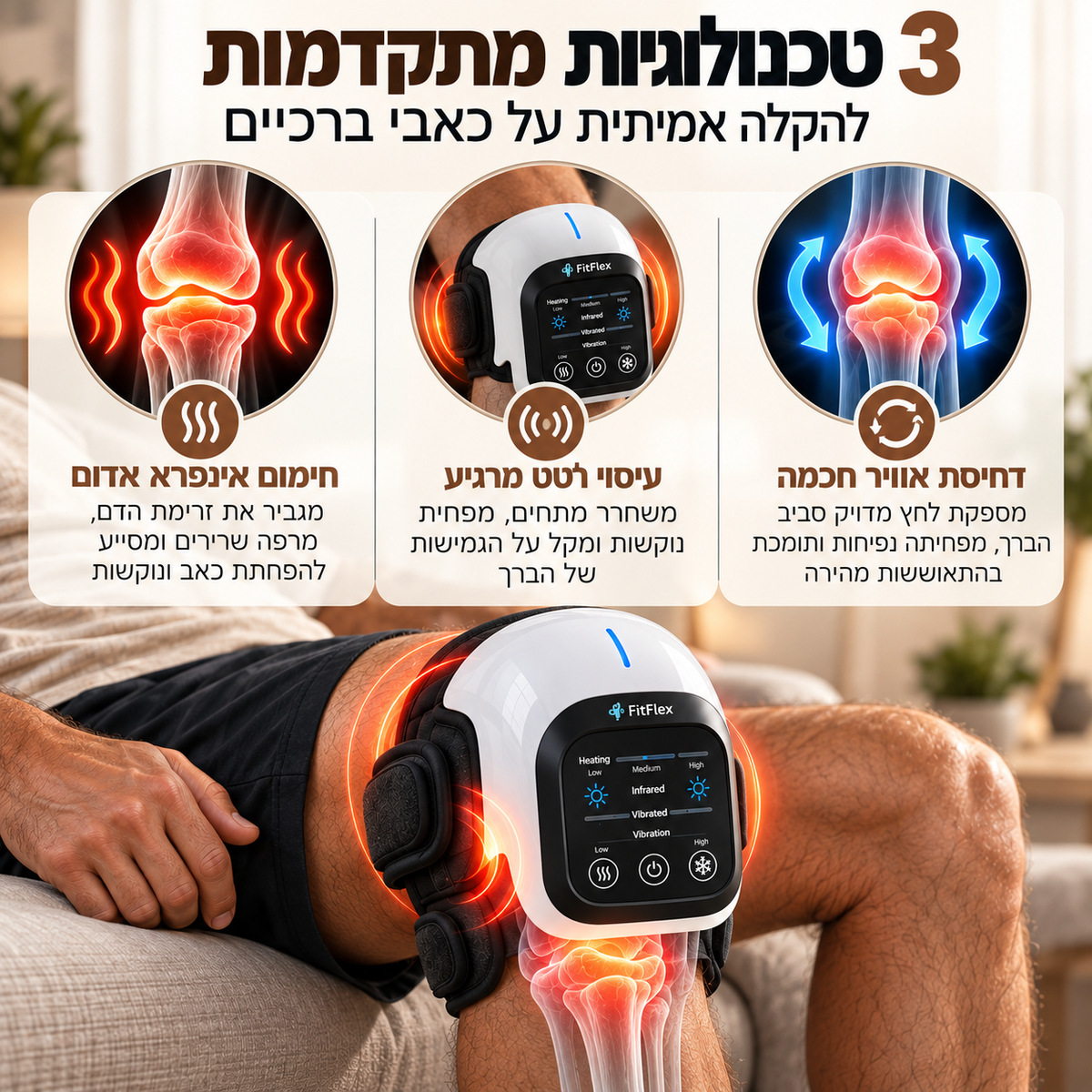 OrthoKnee™ – הקלה מיידית לעומס ולכאב ברכיים
