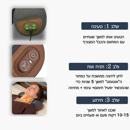 Neckly™ – כרית עיסוי עמוק להקלה על כאבי צוואר